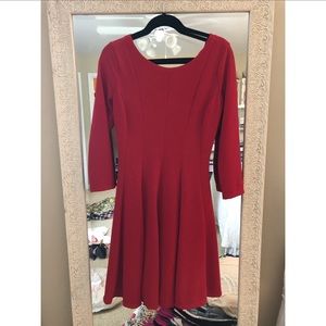 Anthropologie red pinup dress holiday cocktail